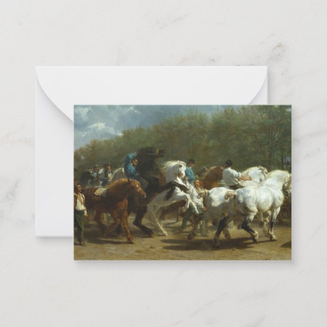 Tarjeta Pequeña The Horse Fair by Rosa Bonheur (Anverso)