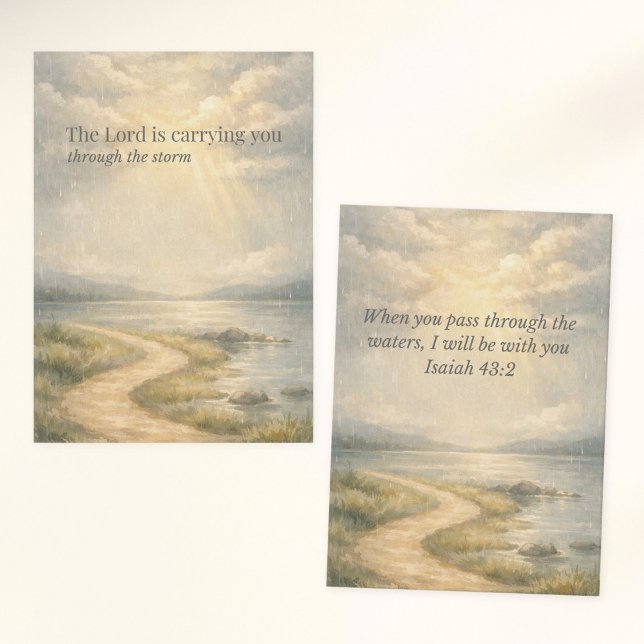 Tarjeta Pequeña The Lord Is Carrying You Christian Encouragement (Subido por el creador)