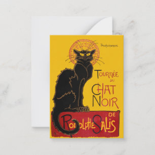 Tarjeta Pequeña Theophile Steinlen - Le Chat Noir Vintage