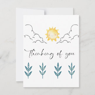 Tarjeta Pequeña Thinking of you Flat Note Card