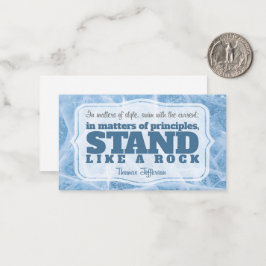 Tarjeta Pequeña Thomas Jefferson cita Inspiradora "Principio"