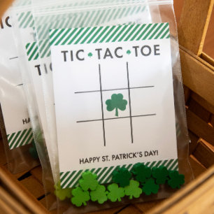 Tarjeta Pequeña Tic Tac Toe St. Patrick's Day Card para niños