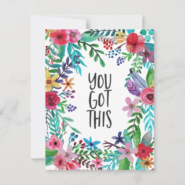 Tarjeta Pequeña Tienes Esta Cita Inspiradora De Boho Floral (Anverso)