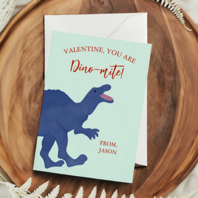 Tarjeta Pequeña Tiny Valentine, You're Dino-mite Dinosaur (Subido por el creador)