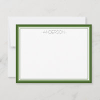 Tipo de letra de línea delgada Borde verde clásico