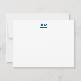 Tarjeta Pequeña Tipografía azul marino negrita monograma minimalis