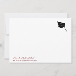 Tarjeta Pequeña Tipografía de guión de graduación Graduado 2026 Go