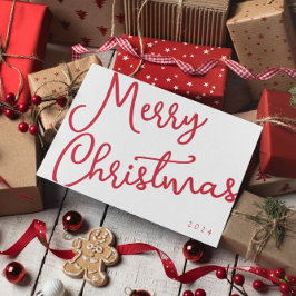 Tarjeta Pequeña Tipografía de guión moderno de Navidad alegre sin 