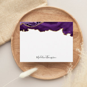 Tarjeta Pequeña Tipografía de guiones de Geode Purple de Velvet