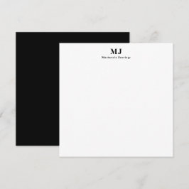 Tarjeta Pequeña Tipografía de monograma elegante