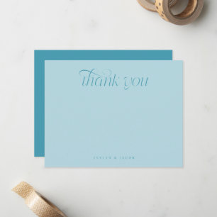 Tarjeta Pequeña Tipografía de remolino elegante boda turquesa