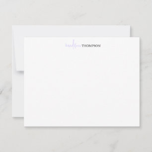 Tarjeta Pequeña Tipografía manuscrita Lavanda pálida