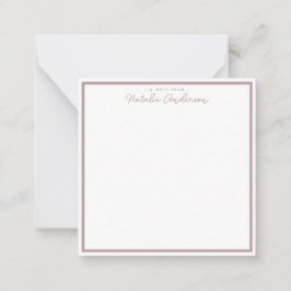 Tarjeta Pequeña Tipografía mínima Rosa de la escritura casual