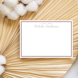 Tarjeta Pequeña Tipografía mínima Rosa de la escritura casual