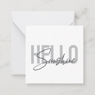 Tarjeta Pequeña Tipografía moderna, simple, fresca Hola Sunshine