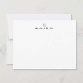 Tarjeta Pequeña Tipografía Moderna Simple Monogramada Profesional