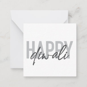 Tarjeta Pequeña Tipografía moderna, simple y genial Feliz Diwali