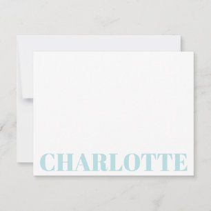 Tarjeta Pequeña Tipografía Negrita Personalizada Nombre Azul