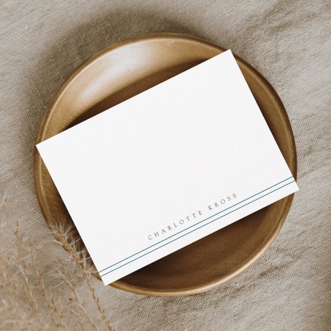 Tarjeta Pequeña Tipografía simple Stripe Stationery personal (Subido por el creador)