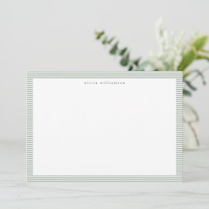 Tarjeta Pequeña Tira Verde Salvia Clásico Personalizado Nombre