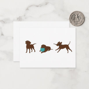 Tarjeta Pequeña tiras cómicas de lab chocolate lr