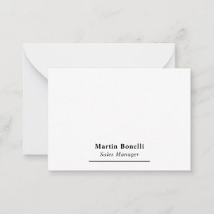 Tarjeta Pequeña Título de nombre profesional moderno en blanco y n