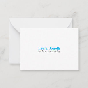 Tarjeta Pequeña Título de nombre simple minimalista moderno profes