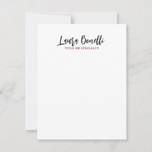 Tarjeta Pequeña Título de nombre simple profesional minimalista