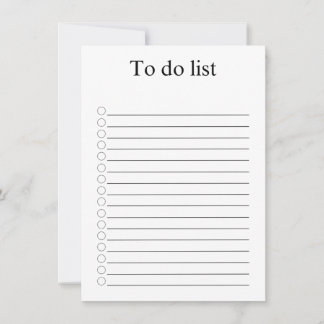 Tarjeta Pequeña To do list