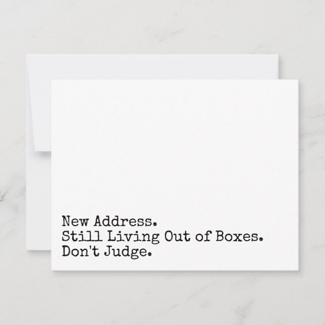 Tarjeta Pequeña Todavía viviendo fuera de las cajas no juzga la ta (Anverso)