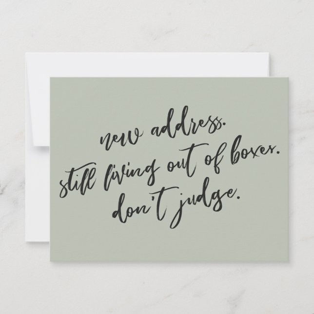 Tarjeta Pequeña Todavía viviendo fuera de las cajas no juzgan a Sa (Anverso)