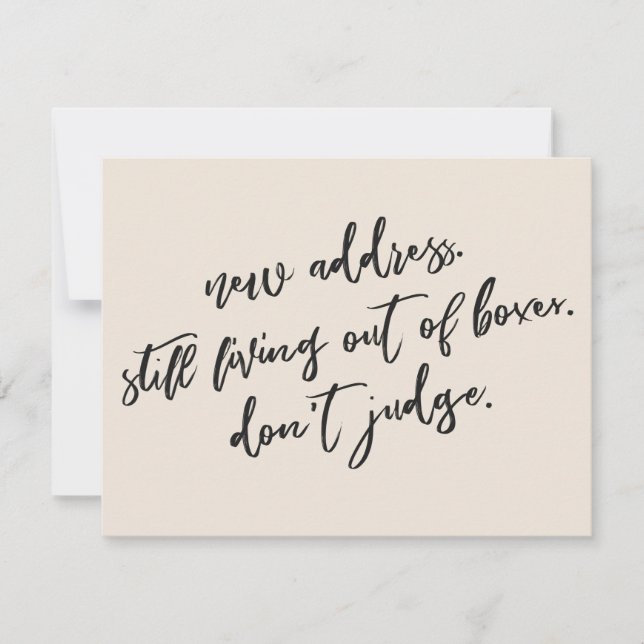 Tarjeta Pequeña Todavía viviendo fuera de las cajas no juzgan la t (Anverso)