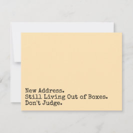 Tarjeta Pequeña Todavía viviendo fuera de las cajas, no juzguen a 