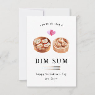 Tarjeta Pequeña Todo eso y sumir   Dumpling Valentine