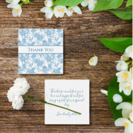 Tarjeta Pequeña Toile Chinoiserie French Blue Gracias