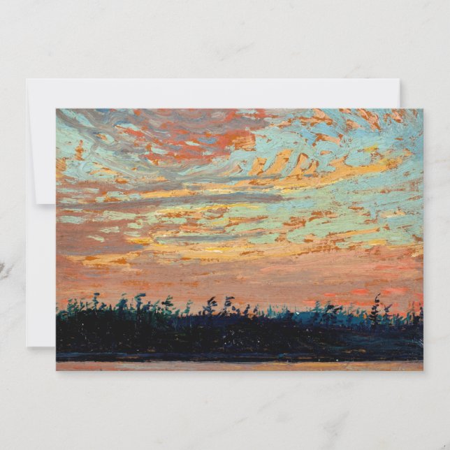 Tarjeta Pequeña Tom Thomson - Sunset Sky (Anverso)
