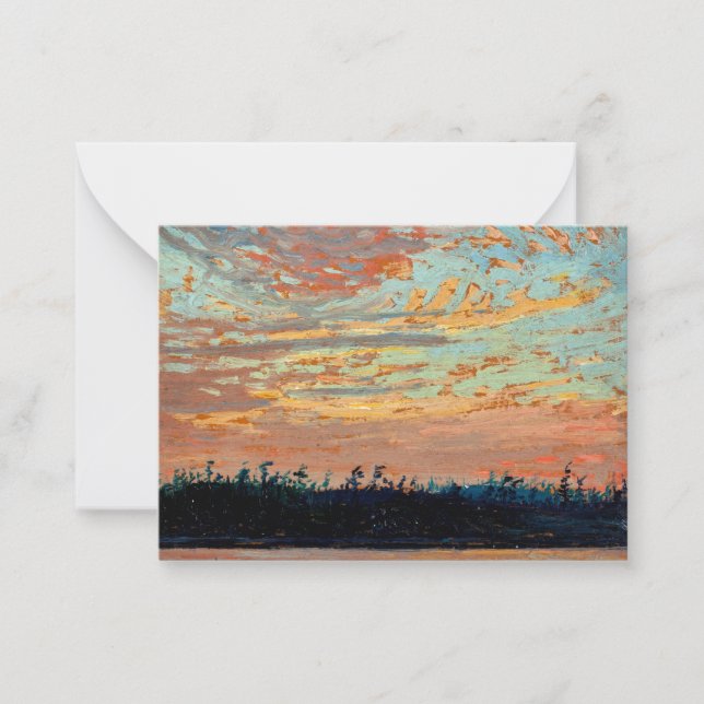 Tarjeta Pequeña Tom Thomson - Sunset Sky (Anverso)