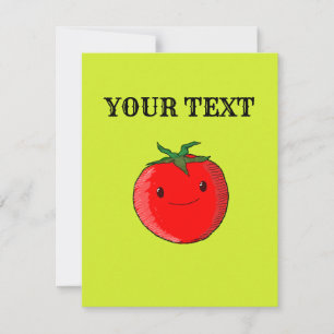 Tarjeta Pequeña Tomate Personalizado lindo