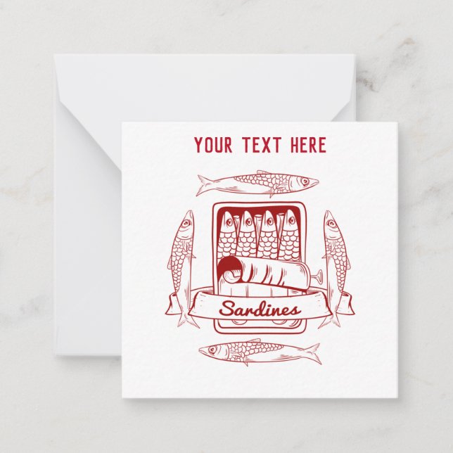 Tarjeta Pequeña Tonelada de sardinas (Anverso)