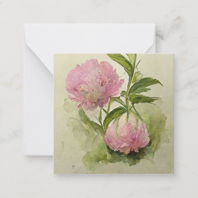 Tarjeta Pequeña Toneladas rosadas delgadas (Anverso)
