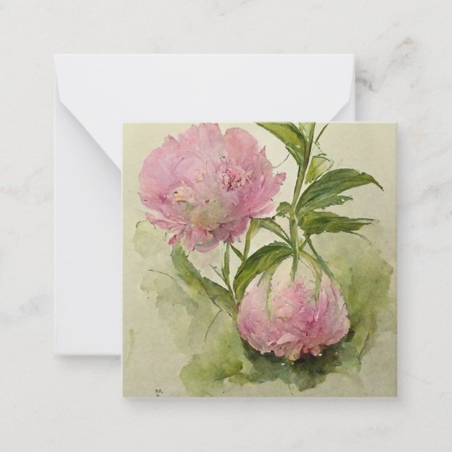 Tarjeta Pequeña Toneladas rosadas delgadas (Anverso)