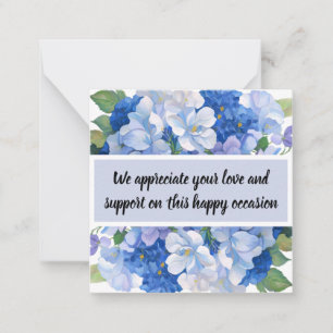 Tarjeta Pequeña Tonos de las flores azules