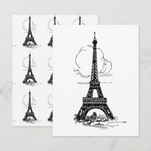 Tarjeta Pequeña Torre Eiffel de París