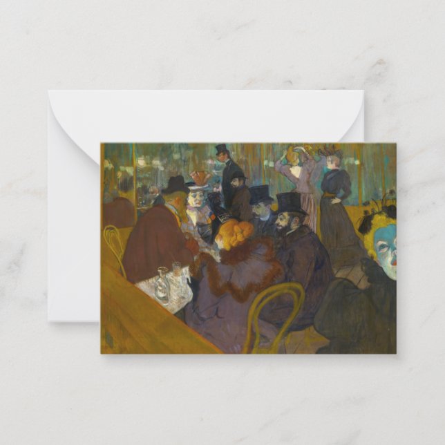 Tarjeta Pequeña Toulouse-Lautrec - En el Rojo (Anverso)