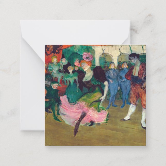 Tarjeta Pequeña Toulouse-Lautrec - Marcelle Lender, Dancing Bolero (Anverso)