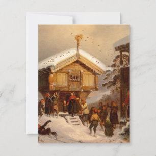 Tarjeta Pequeña Tradiciones de Navidades Juleskikk Norweigan