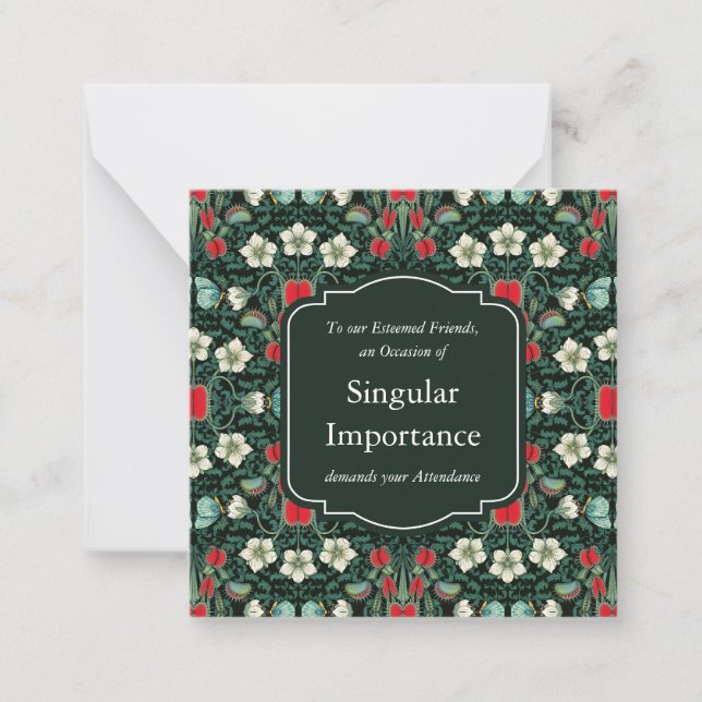 Tarjeta Pequeña Trampa de Venus Victoriano Gótico Mini (Anverso)