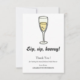 Tarjeta Pequeña Trato y sencillez de hospedante de ducha de novia 