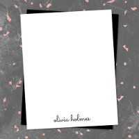 Trendy Monogram | Modern Black Script Name