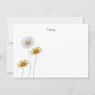 Tarjeta Pequeña Tres acuarelas, Estrellas de lápiz y tinta